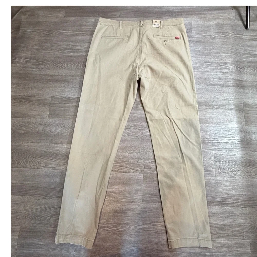 Levis XX Chino Standard Taper Pants Mens 38x34 Tan Khaki Stretch Twill